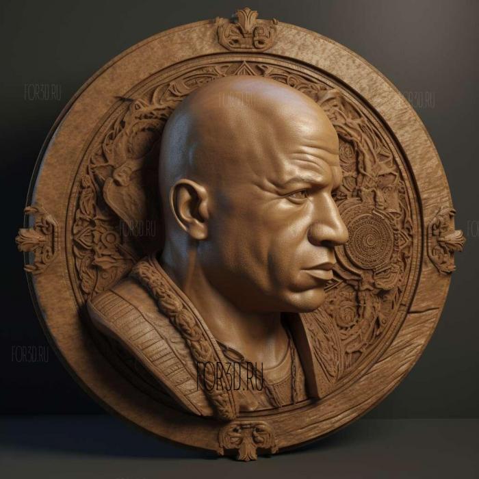 Vin Diesel 3 stl model for CNC